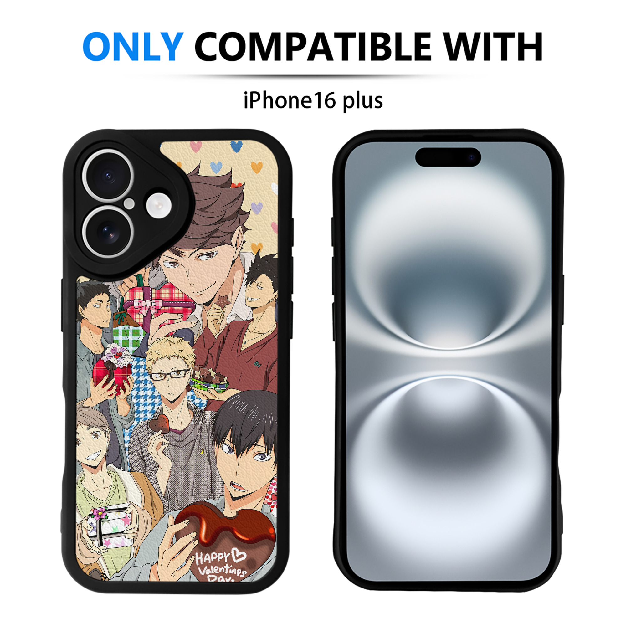 （画像用） ハイキュー!! Haikyu!! 【iPhone 16シリーズ対応】シリコンスマホケース（レザー調） 材質：シリコン